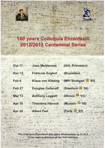 100 years Colloquium Ehrenfestii