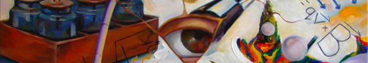 Detail of the painting `Inspiration' by Katherine Luna