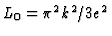 $L_{0}=\pi^{2}k^{2}/3e^{2}$