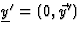 $\underline{y}'=(0,\vec y')$