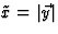 $\tilde{x}=\vert\vec y\vert$