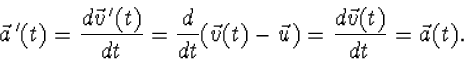 \vec a(t)=\frac{d\vec v(t)}{dt}.